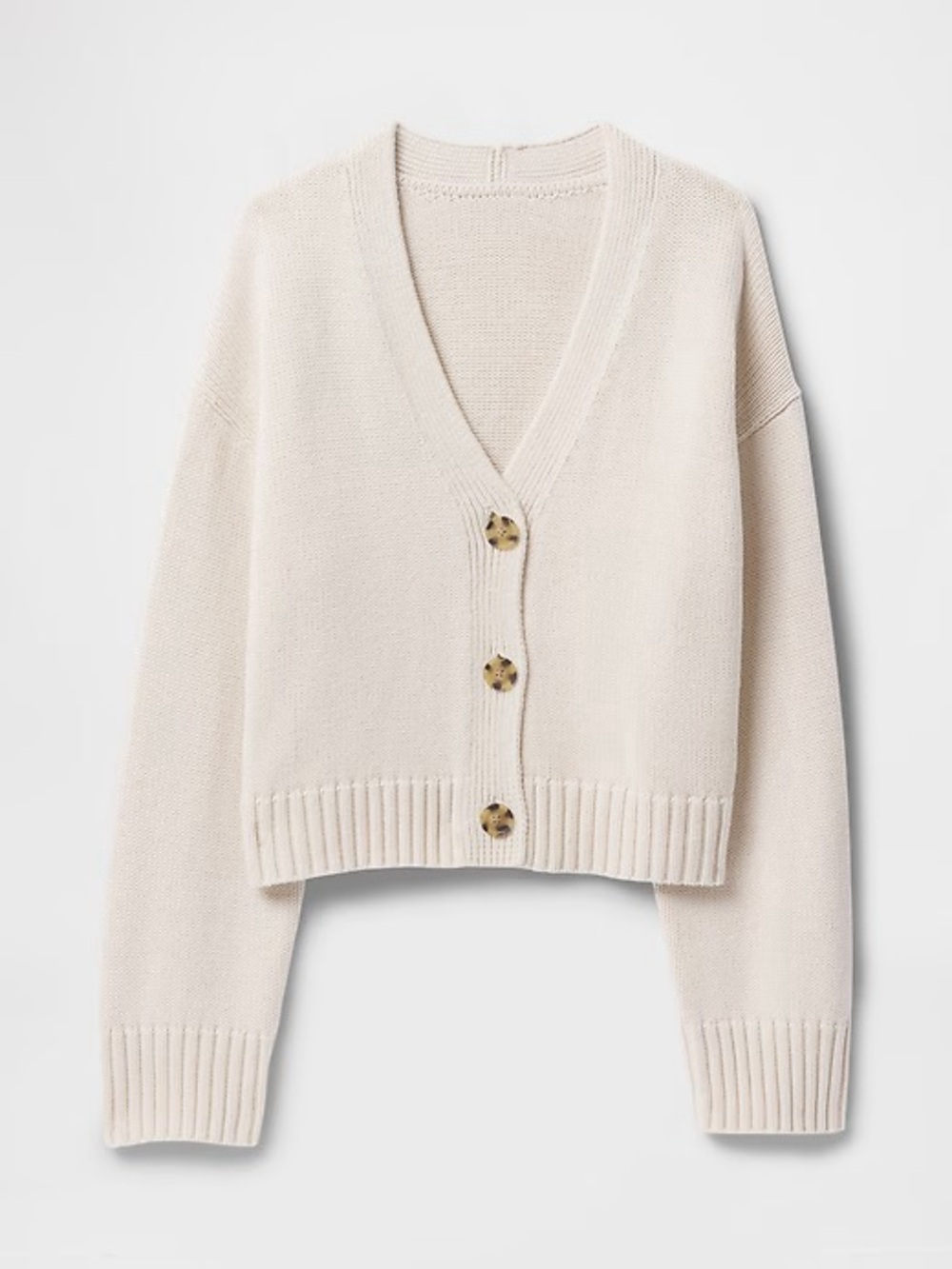 GAP 100% Cotton V-Neck Crop Cardigan
